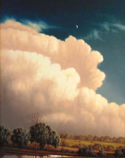 Russian Olives & Summer Clouds at Hunter Wolff Gallery